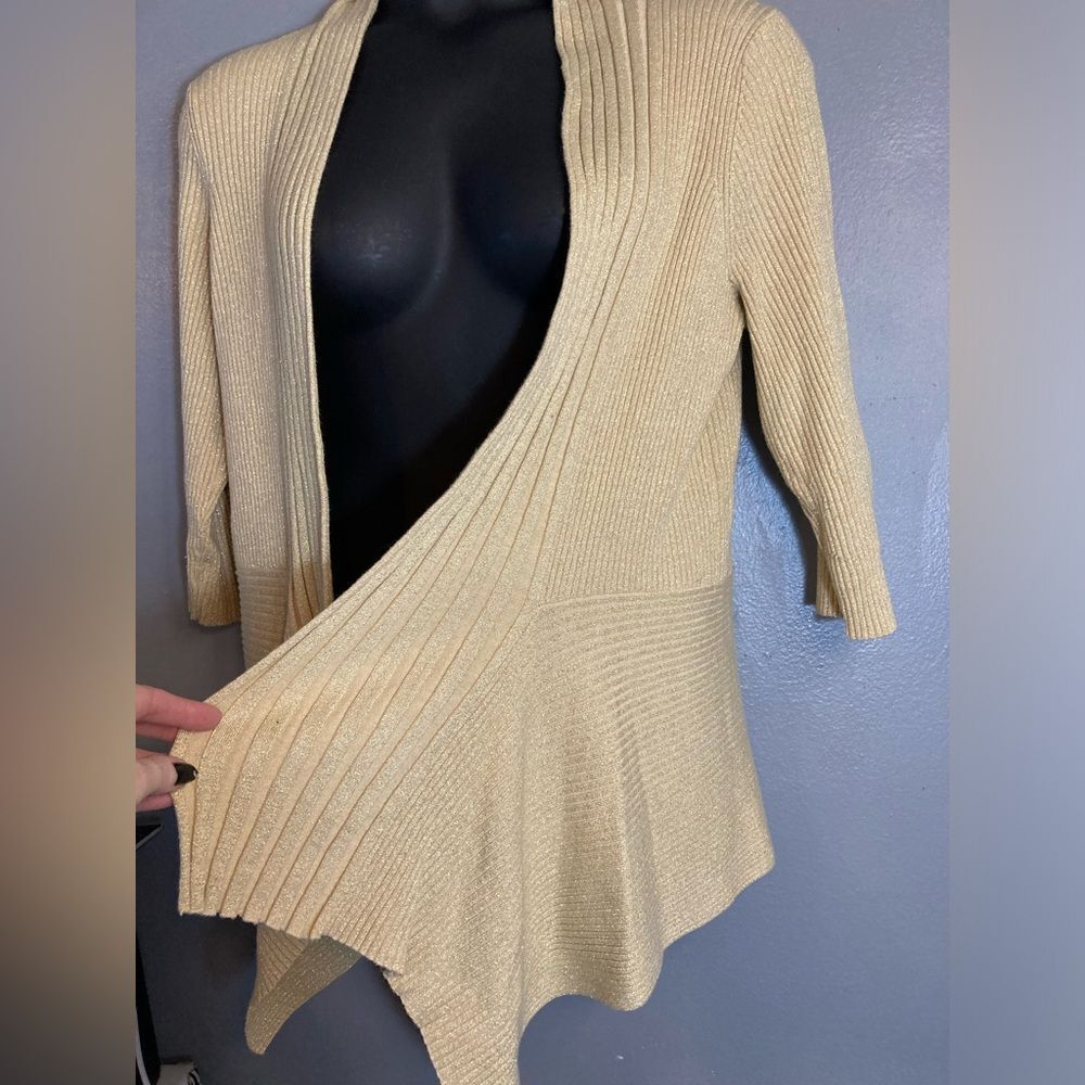 Investments Petites gold open front knit cardigan - Picture 4 of 8